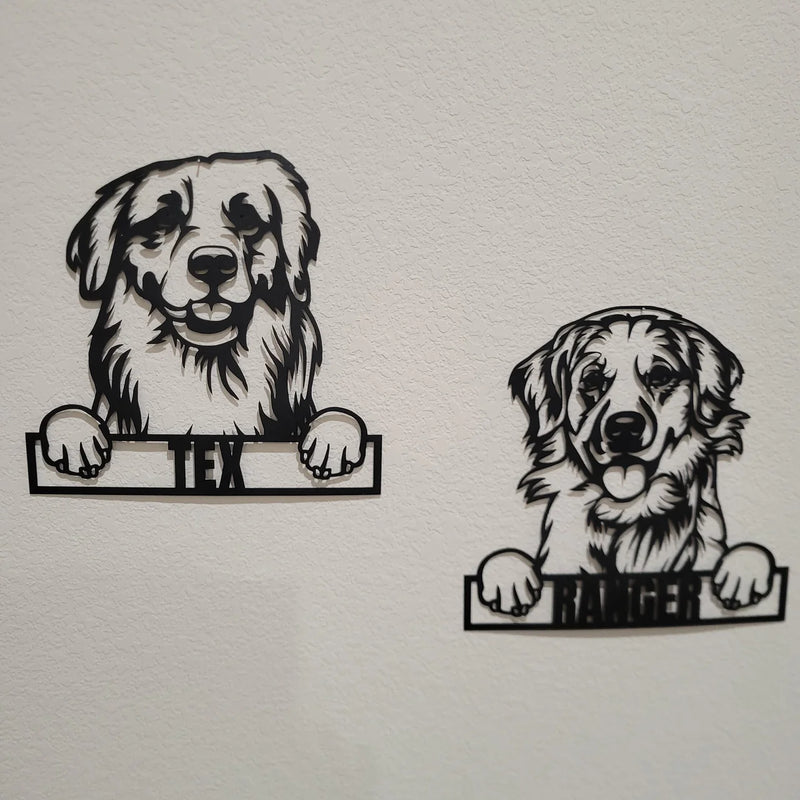 Load image into Gallery viewer, Custom Pup Metal Art - Golden Retriever