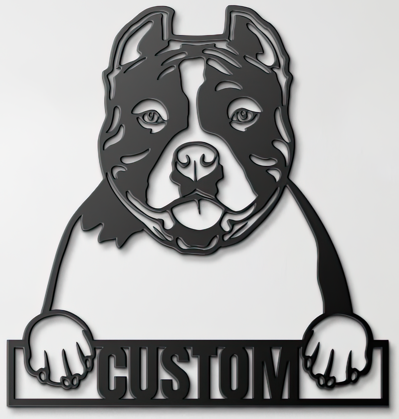 Load image into Gallery viewer, Custom Pup Metal Art - American Bully