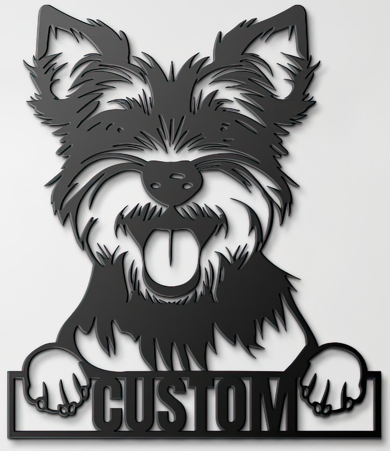 Load image into Gallery viewer, Custom Pup Metal Art - Biewer Terrier (Short)