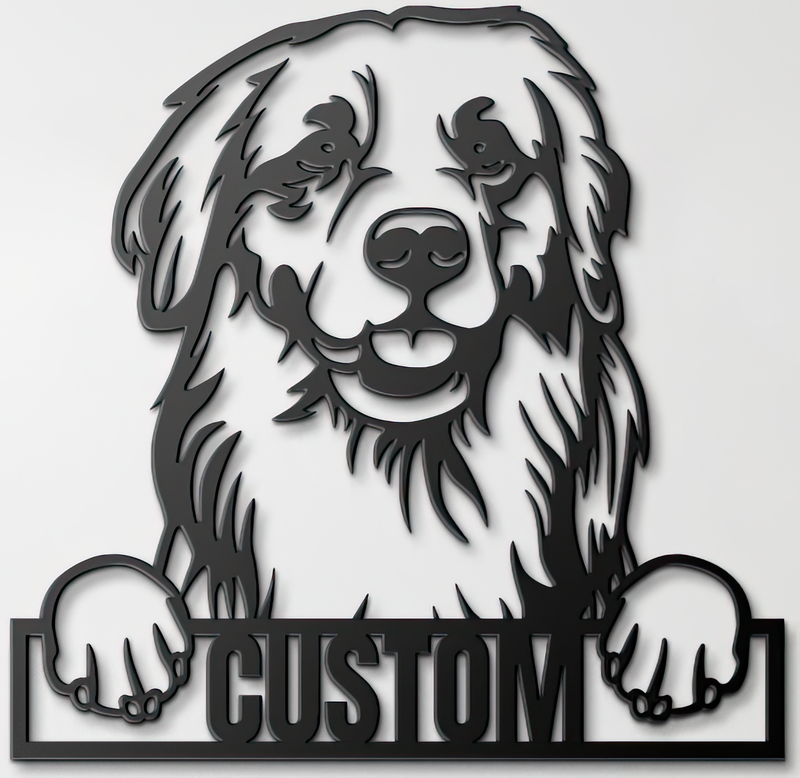 Load image into Gallery viewer, Custom Pup Metal Art - Golden Retriever