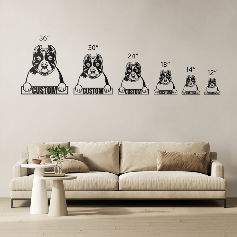 Load image into Gallery viewer, Custom Pup Metal Art - American Bully