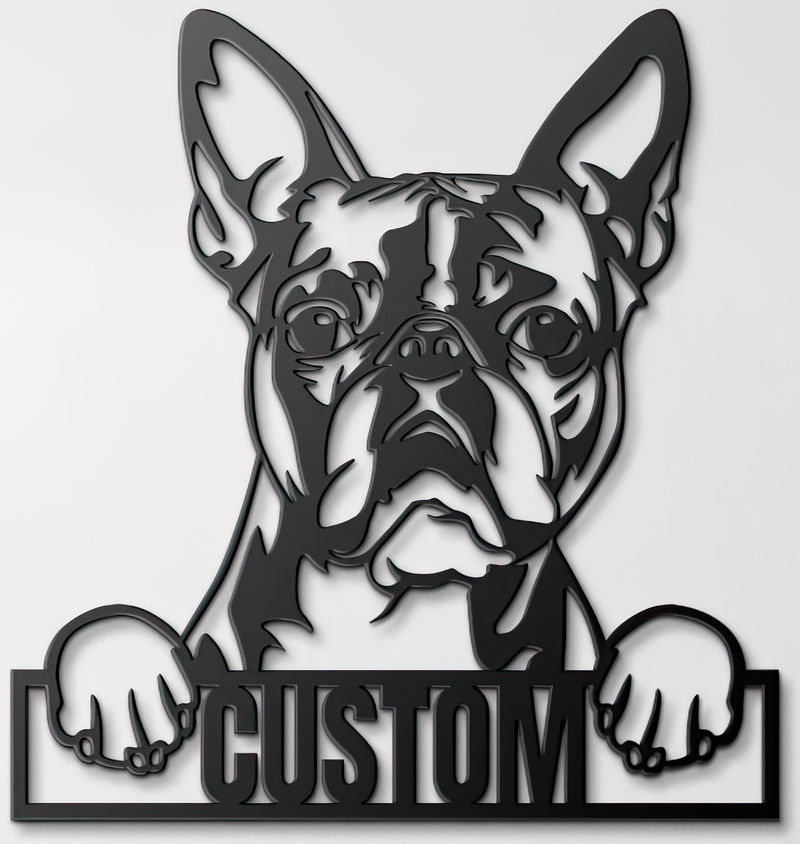 Load image into Gallery viewer, Custom Pup Metal Art β Boston Terrier