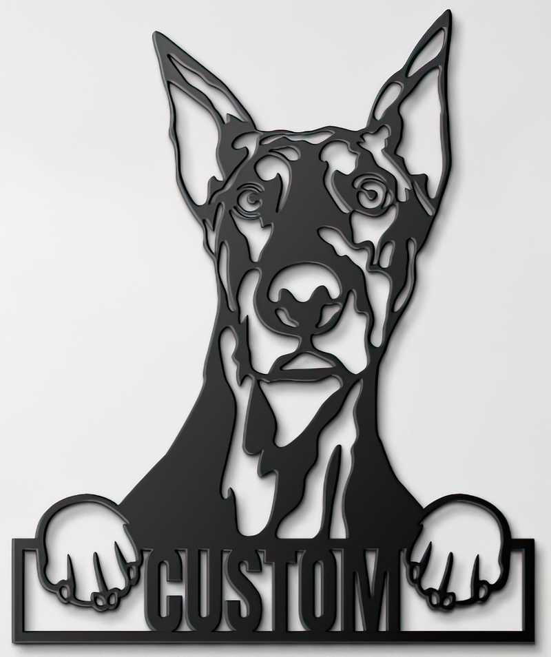 Load image into Gallery viewer, Custom Pup Metal Art – Doberman