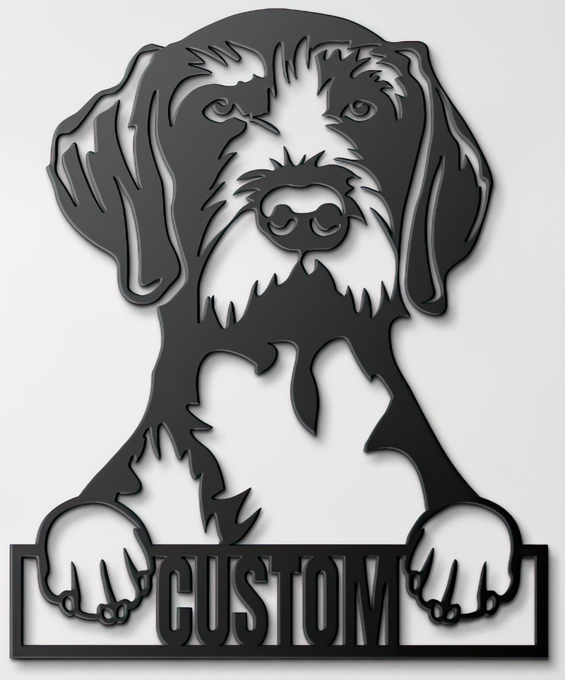 Load image into Gallery viewer, Custom Pup Metal Art – German Wirehaired Pointer