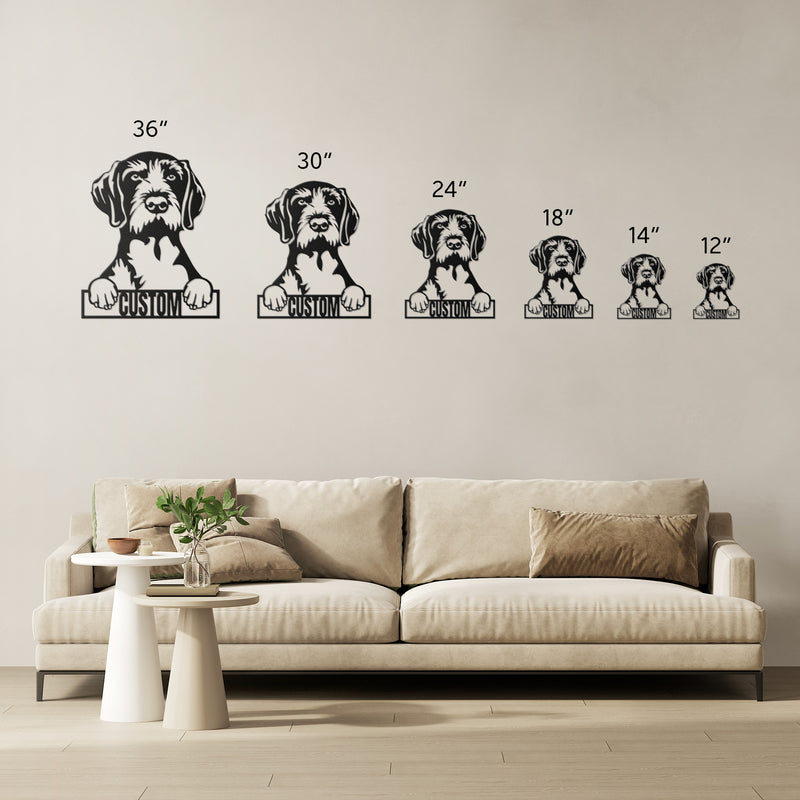Load image into Gallery viewer, Custom Pup Metal Art – German Wirehaired Pointer