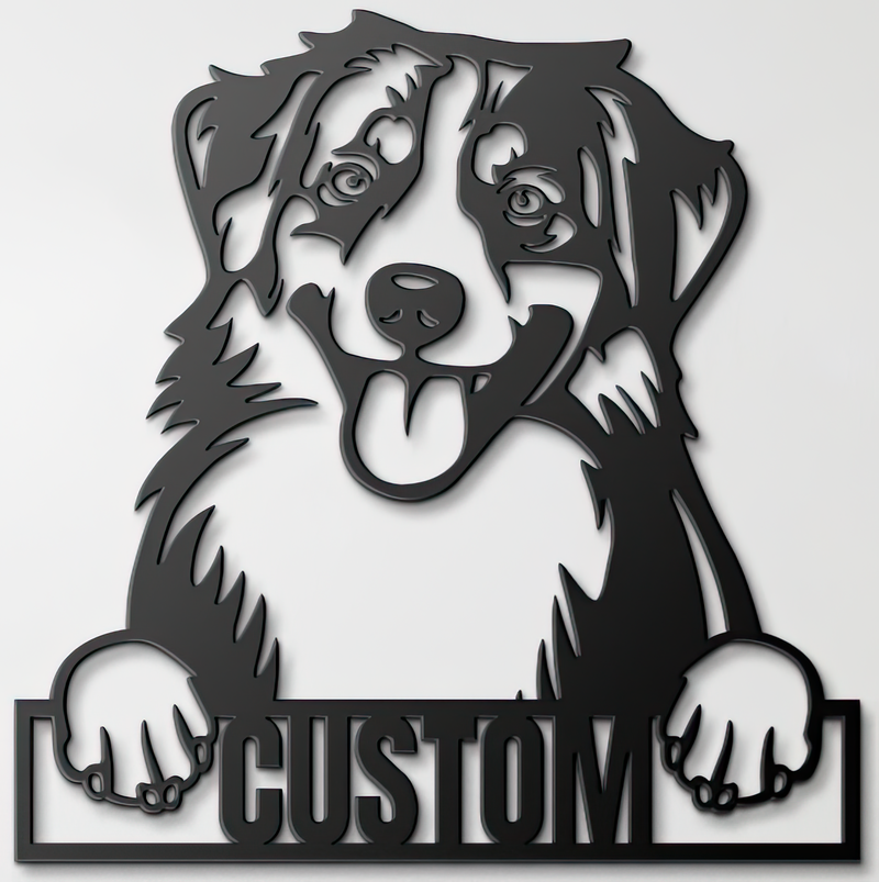 Load image into Gallery viewer, Custom Pup Metal Art – Miniature American Shepherd