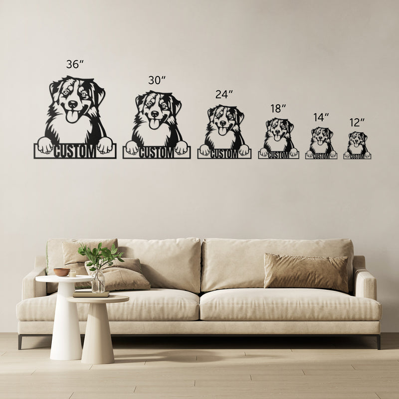 Load image into Gallery viewer, Custom Pup Metal Art – Miniature American Shepherd
