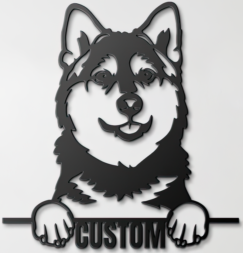 Load image into Gallery viewer, Custom Pup Metal Art – Pomsky