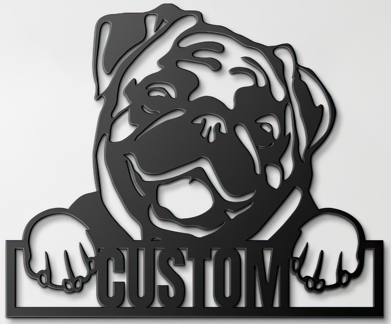 Load image into Gallery viewer, Custom Pup Metal Art – Pug