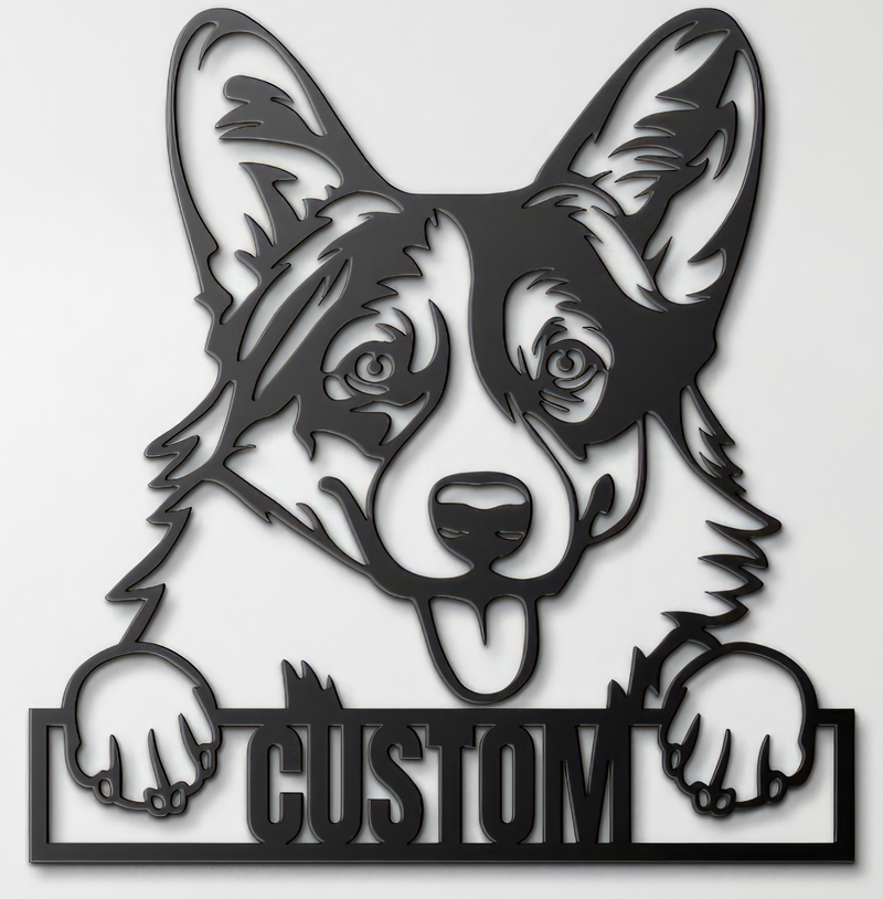 Load image into Gallery viewer, Custom Pup Metal Art - Corgi (Pembroke Welsh)