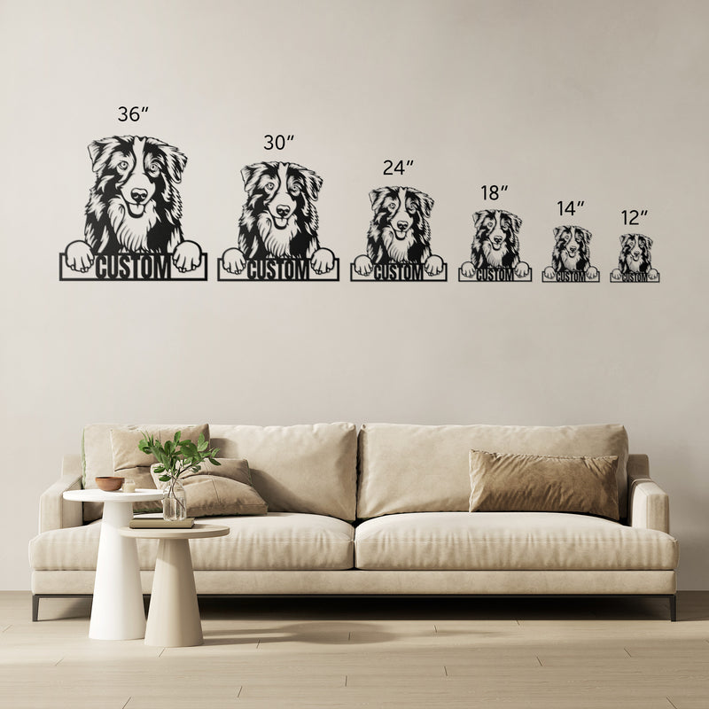 Load image into Gallery viewer, Custom Pup Metal Art - Australian Shepherd