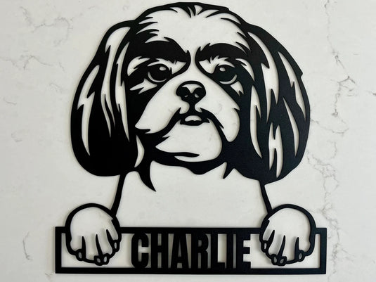 Custom Pup Metal Art – Chihuahua (Long Haired V1)