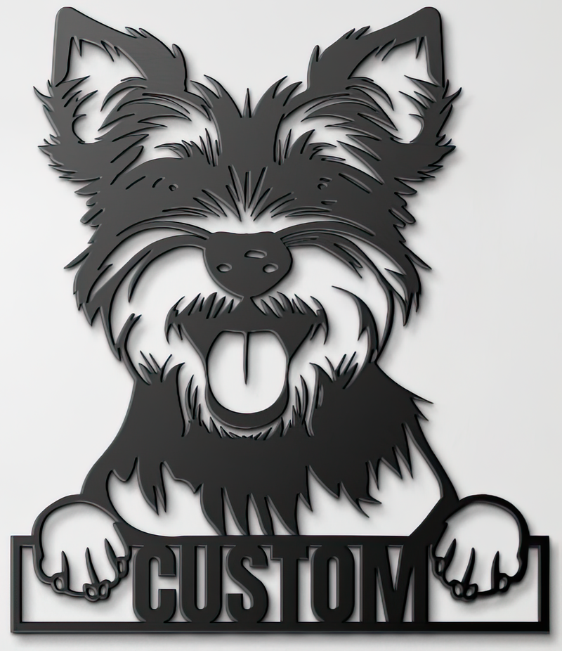 Load image into Gallery viewer, Custom Pup Metal Art - Biewer Terrier (Short)
