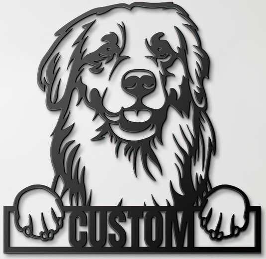 Custom Pup Metal Art - Golden Retriever