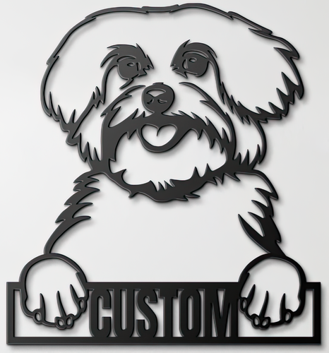 Custom Pup Metal Art - Maltese