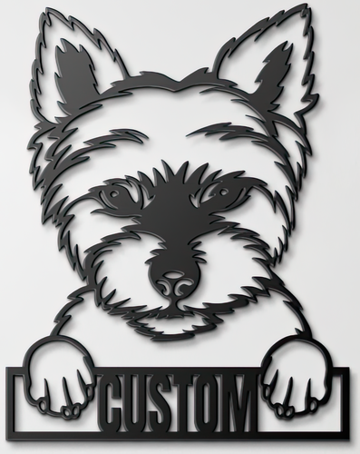 Custom Pup Metal Art - Yorkshire Terrier