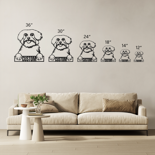Custom Pup Metal Art - Maltese