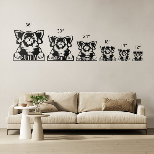 Custom Pup Metal Art – Chihuahua (Long Haired V2)