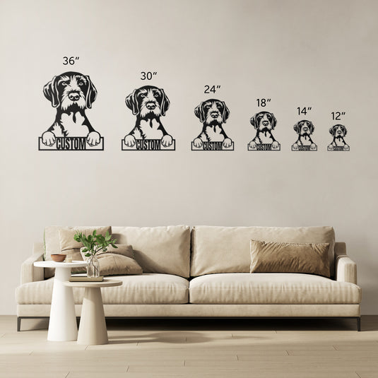Custom Pup Metal Art – German Wirehaired Pointer