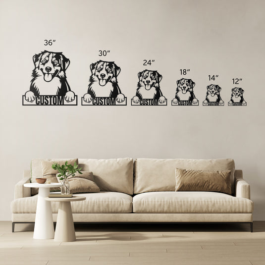 Custom Pup Metal Art – Miniature American Shepherd