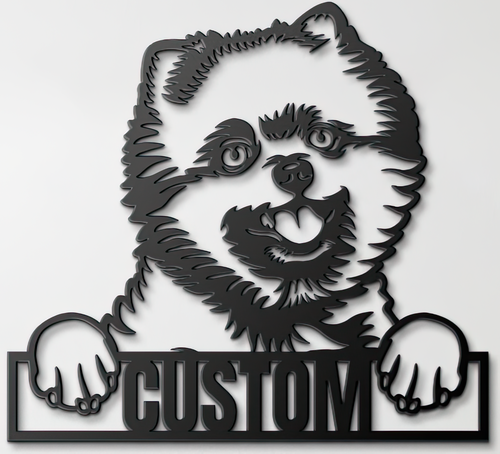 Custom Pup Metal Art – Pomeranian