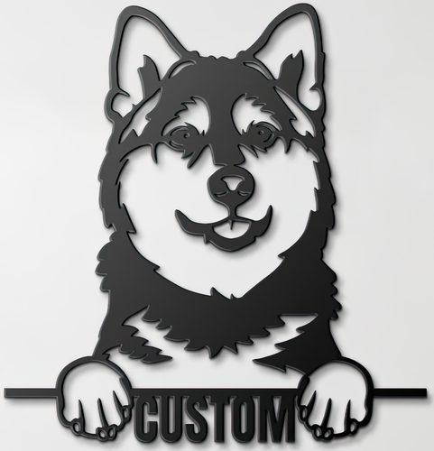Custom Pup Metal Art – Pomsky