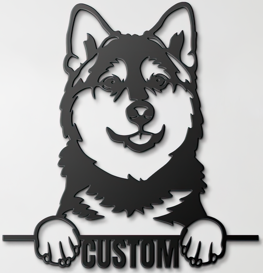 Custom Pup Metal Art – Pomsky