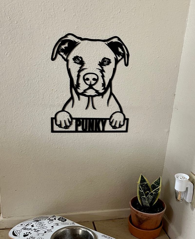 Load image into Gallery viewer, Custom Pup Metal Art - American Bulldog
