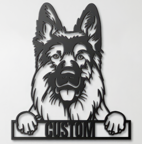 Custom Pup Metal Art - German Shepherd