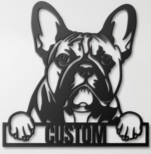 Custom Pup Metal Art - French Bulldog