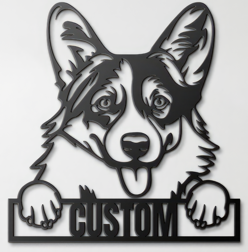 Load image into Gallery viewer, Custom Pup Metal Art - Corgi (Pembroke Welsh)
