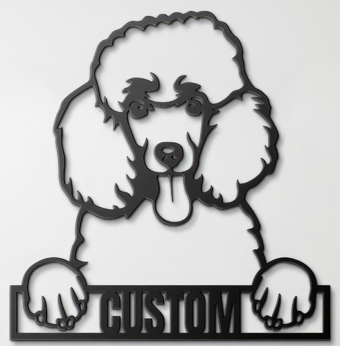 Custom Pup Metal Art - Poodle