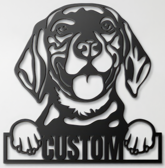 Custom Pup Metal Art - Beagle