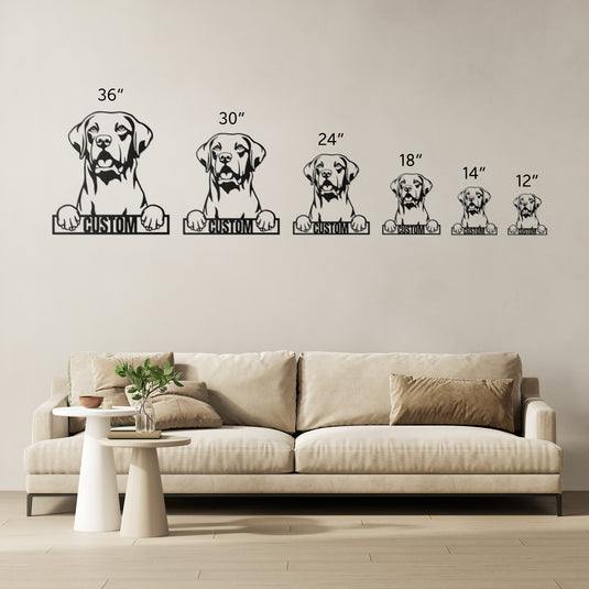 Custom Pup Metal Art - Labrador Retriever