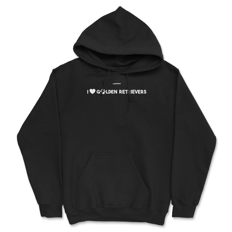 Load image into Gallery viewer, I Heart Golden Retrievers Black Hoodie
