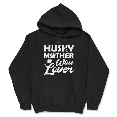 Husky Mother Wine Lover Hoodie