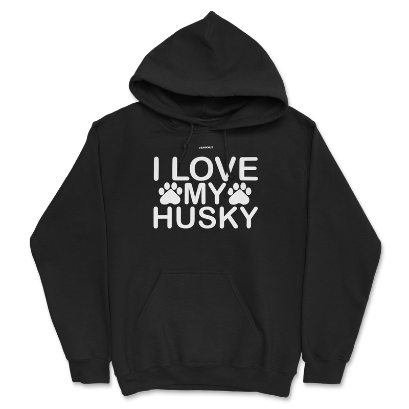 Load image into Gallery viewer, I Love My Husky Paw Print Hoodie
