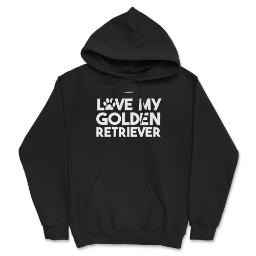 Love My Golden Retriever Paw Print Hoodie