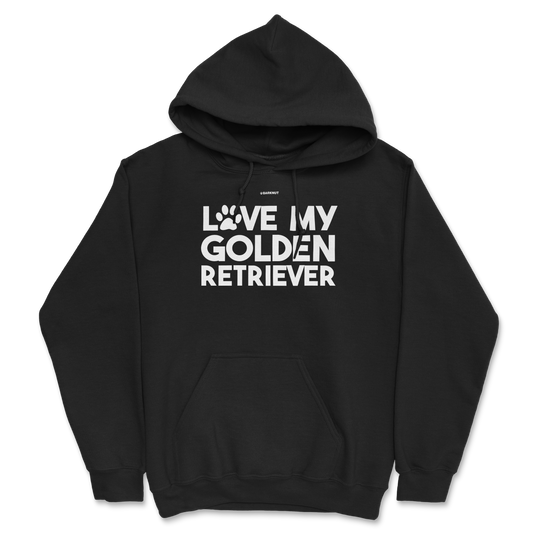 Love My Golden Retriever Paw Print Hoodie