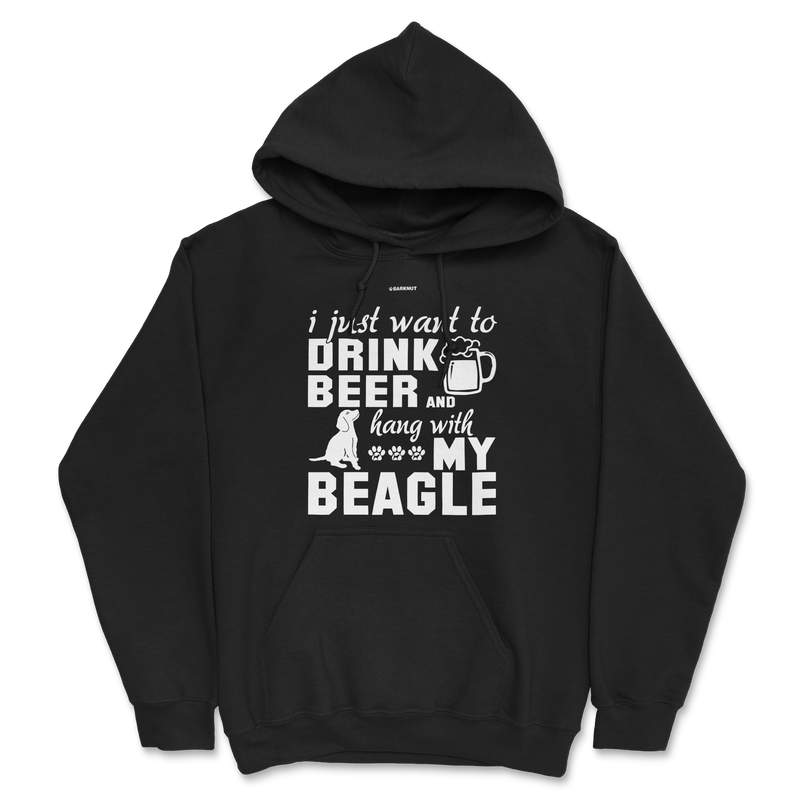 Load image into Gallery viewer, I Just Want To Drink Beer And Hang With My Beagle Hoodie
