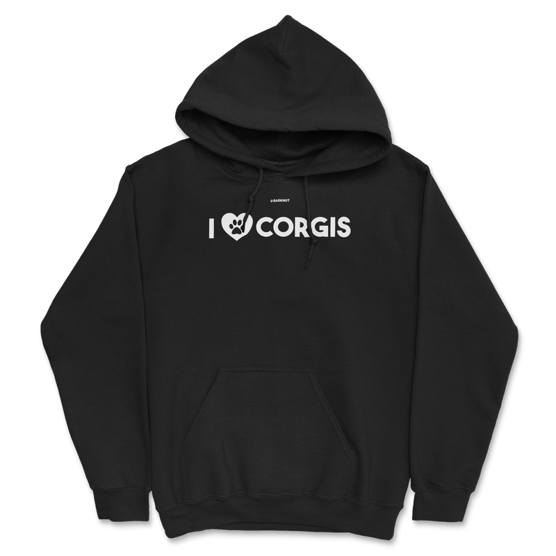 Load image into Gallery viewer, I Love Corgis Heart Hoodie
