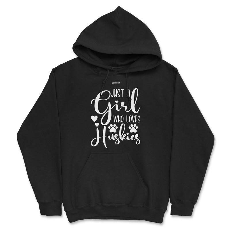 Load image into Gallery viewer, Just A Girl Who Loves Huskies Hoodie
