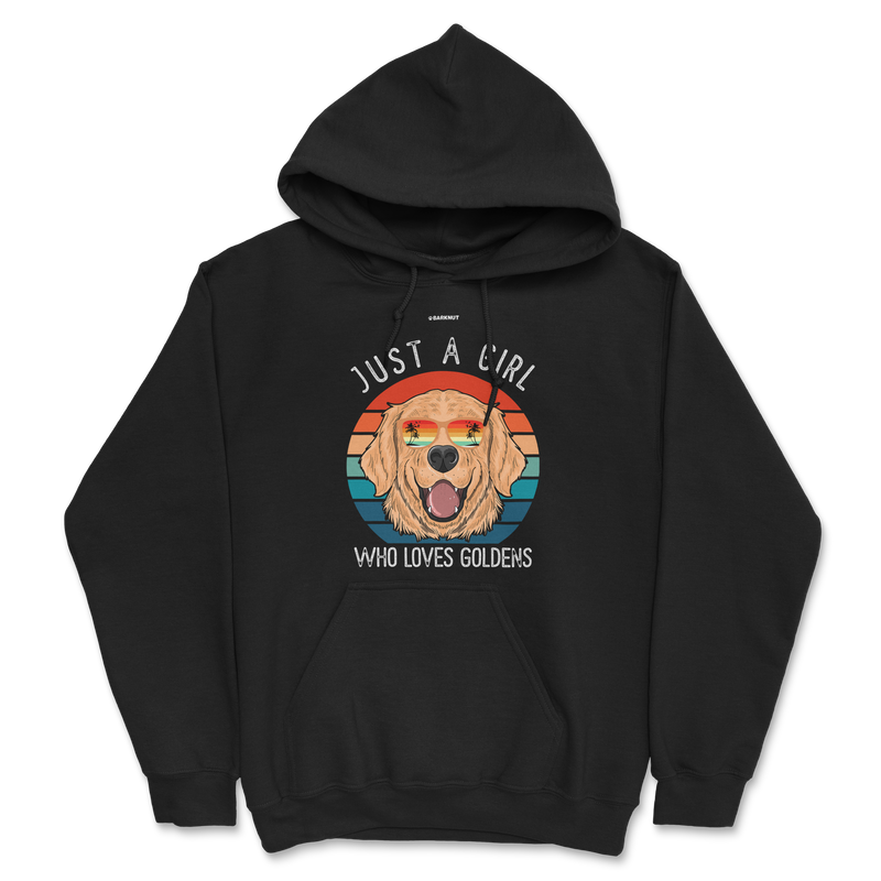 Load image into Gallery viewer, Just A Girl Who Loves Goldens Hoodie
