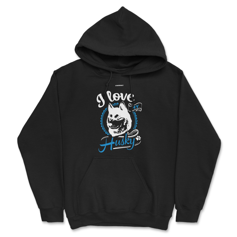 Load image into Gallery viewer, I Love My Husky Blue Hoodie
