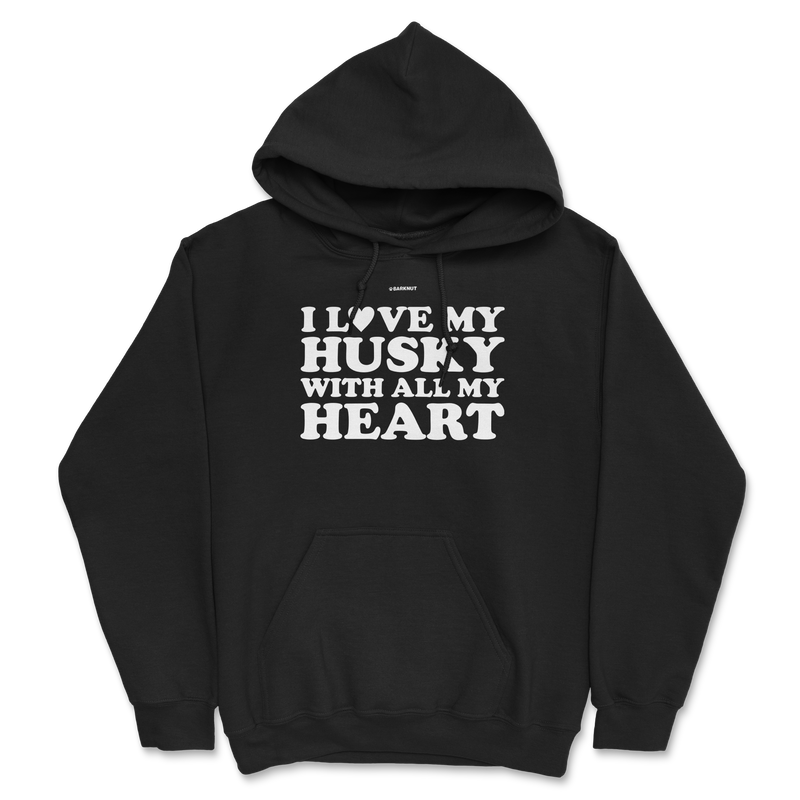 Load image into Gallery viewer, I Love My Husky With All My Heart Hoodie
