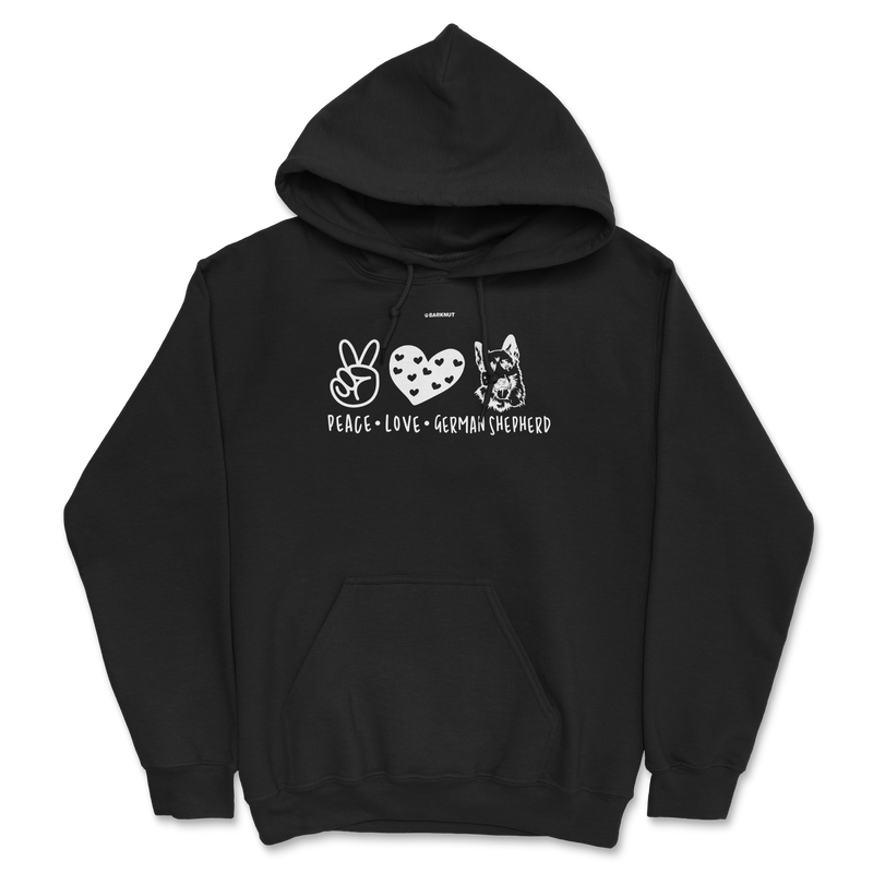 Load image into Gallery viewer, Peace Love German Shepherd Hoodie
