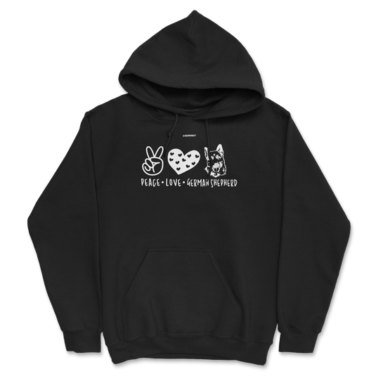 Peace Love German Shepherd Hoodie