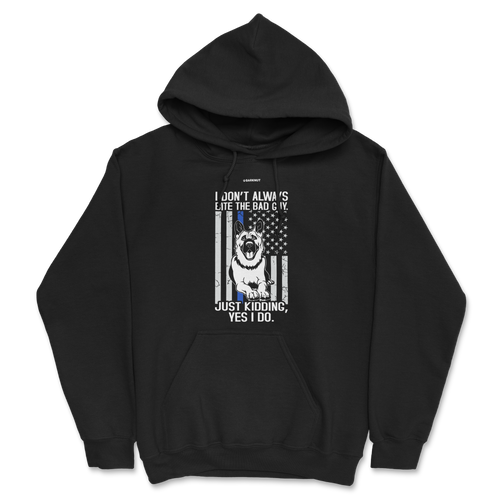 Funny Blue Line Police German Hoodie