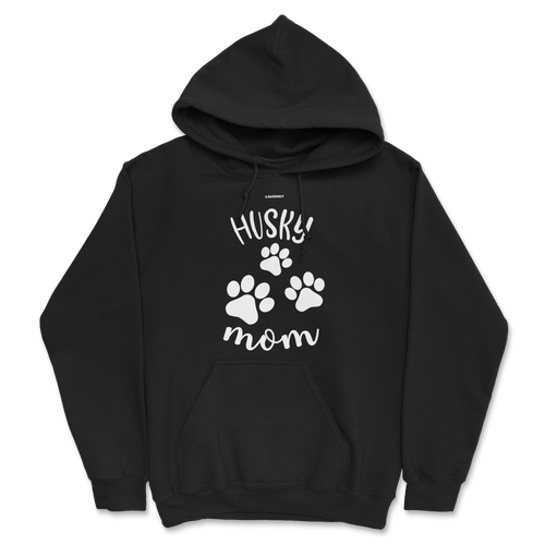 Husky Mom Silhouette Paws Hoodie