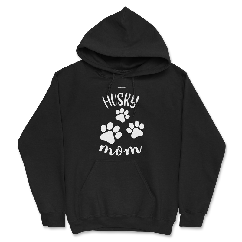 Load image into Gallery viewer, Husky Mom Silhouette Paws Hoodie
